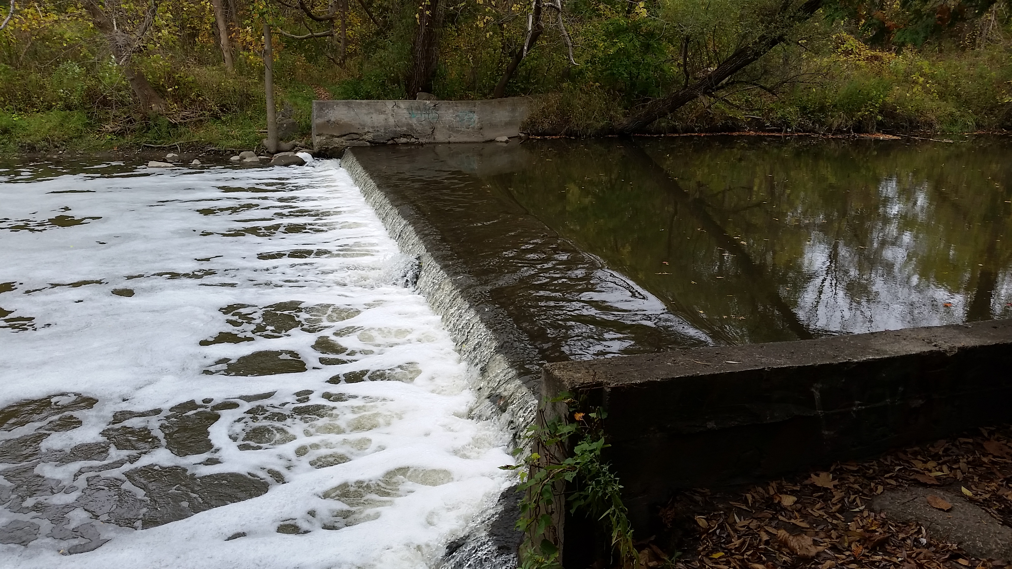 Weir on river